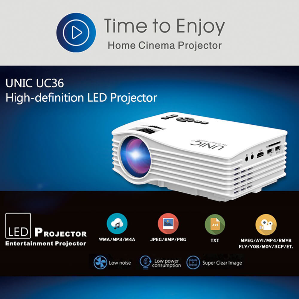 UNIC UC36 LCD Projector White