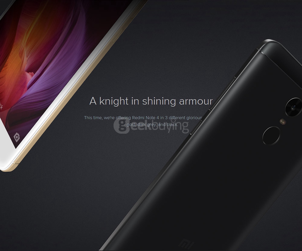 [HK Stock][Official Global Version]Xiaomi Redmi Note 4 5.5 Inch 2.5D Arc Screen Snapdragon 625 Octa-core MIUI 8 4G LTE 3GB RAM 32GB ROM Smartphone 13.0MP Touch ID 4100mAh - Gray