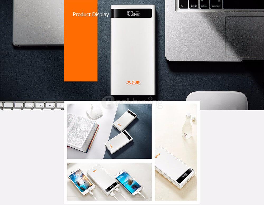 Teclast T200CE 20000mAh 4 Output 8 Pin Digital Display Micro USB Power Bank