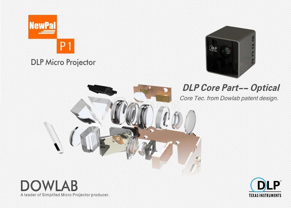 UNIC P1 Mini LED Portable 30 Lumens Micro Projector DLP Home Movie Theater Projector - Black