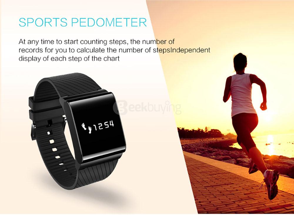 X9 PLUS Smart Bracelet Silicone Strap Heart Rate Monitor Smart Bluetooth Bracelet Activity Tracker Blood Pressure Monitor - Black