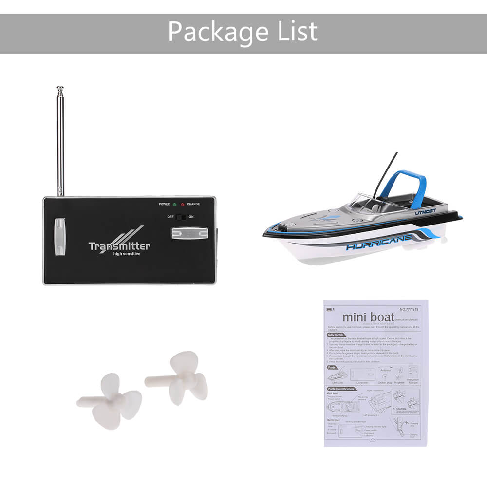 Happy Cow 777-218 Mini RC Speedboat Racing Boat Yacht Model Ready-To-Go