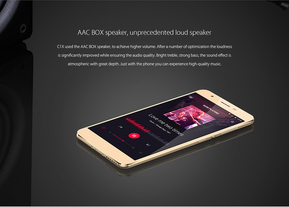 [HK Stock] Elephone C1X 5.5 Inch HD 2.5D Screen Smartphone Android 6.0 MT6737 64-Bit Quad Core 4G LTE 2GB RAM 16GB ROM 13.0MP Touch ID - Dark Gray