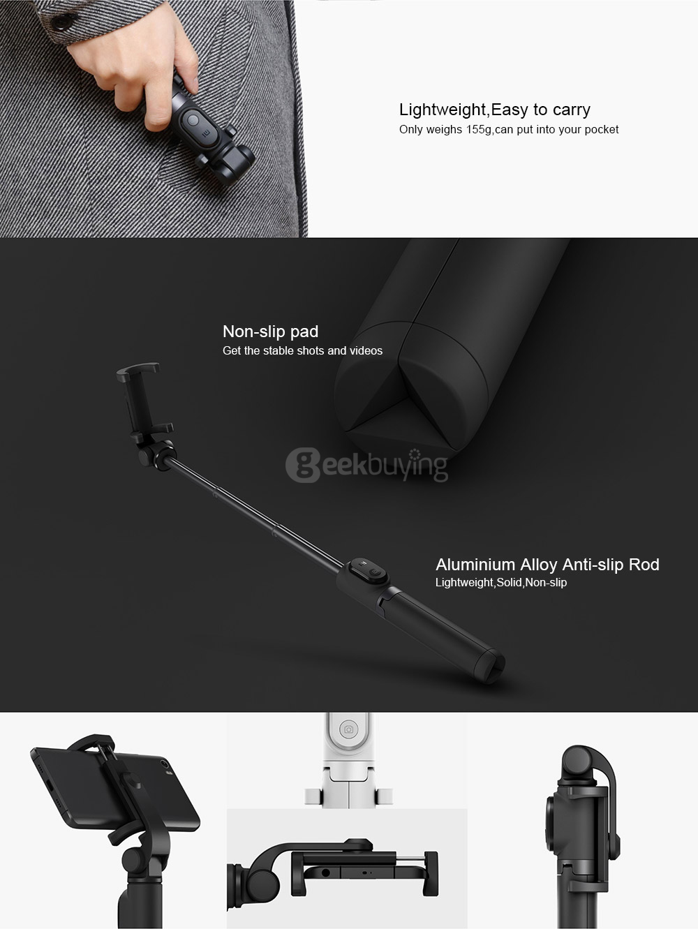 Xiaomi mi bluetooth selfie stick tripod обзор