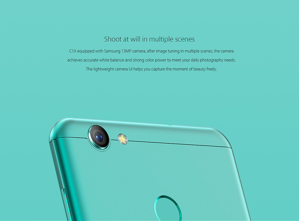 [HK Stock] Elephone C1X 5.5 Inch HD 2.5D Screen Smartphone Android 6.0 MT6737 64-Bit Quad Core 4G LTE 2GB RAM 16GB ROM 13.0MP Touch ID - Dark Gray