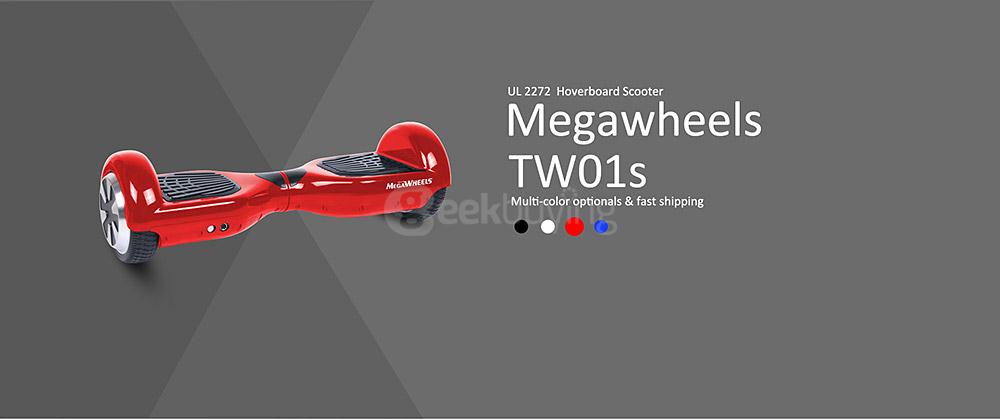 [US Stock] Megawheels TW01S 4400MAH Dual Wheels Self Balancing Electric Scooter Drifting Board - Red
