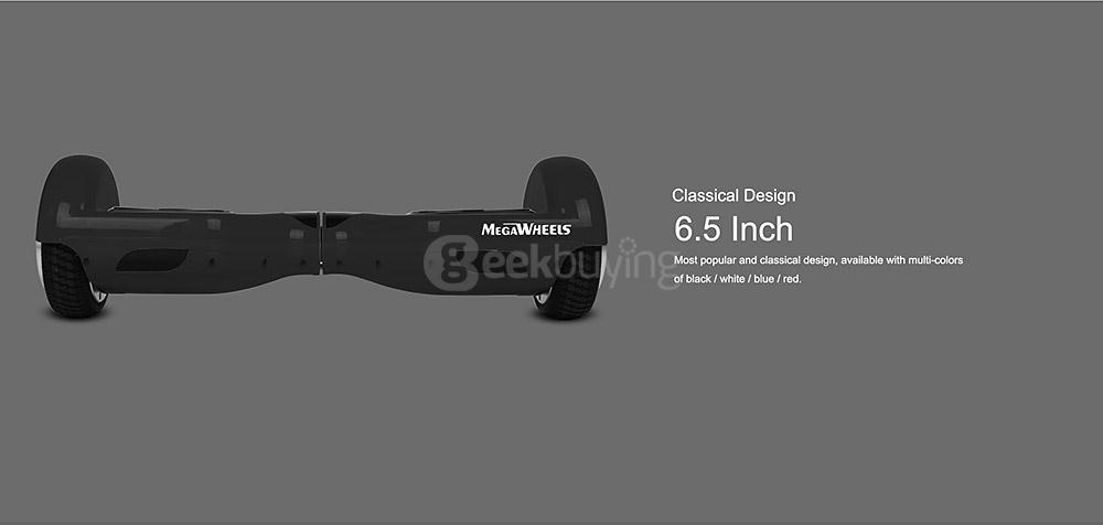 [US Stock] Megawheels TW01S 4400MAH Dual Wheels Self Balancing Electric Scooter Drifting Board - Black