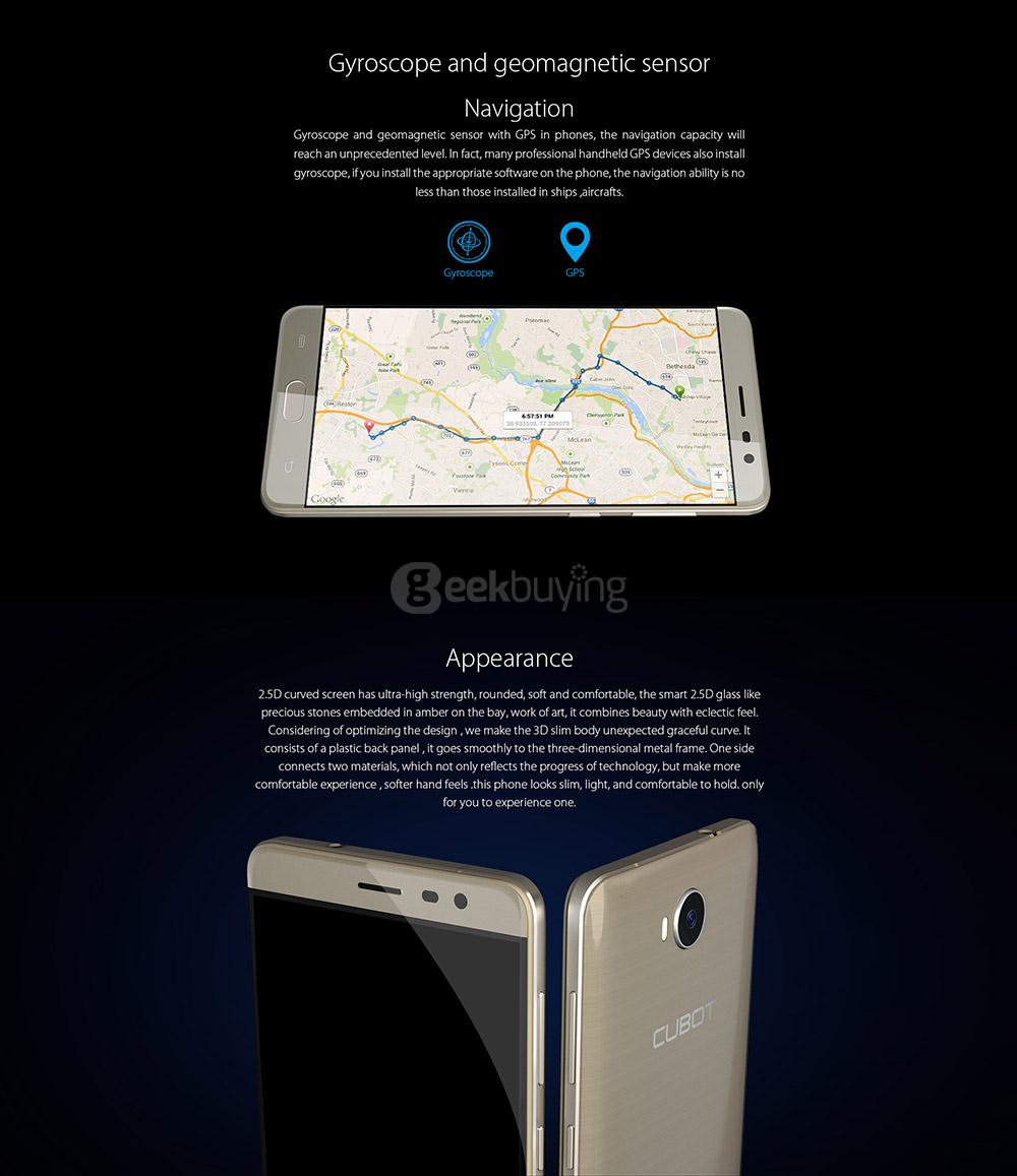 [HK Stock] CUBOT CHEETAH 2 5.5 Inch FHD Screen 3GB Ram 32GB Rom 8.0MP+13.0MP  MT6753 Octa Core Android 6.0 4G LTE Smartphone Touch ID  - Gold