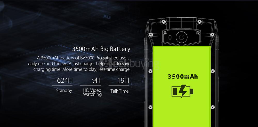 [HK Stock]Blackview BV7000 PRO 5.0 Inch FHD 4GB RAM 64GB ROM 13.0MP 64-Bit MT6750T Octa Core 1.5GHz Android 6.0 Rugged Smartphone IP68 Waterproof Touch ID - Silver