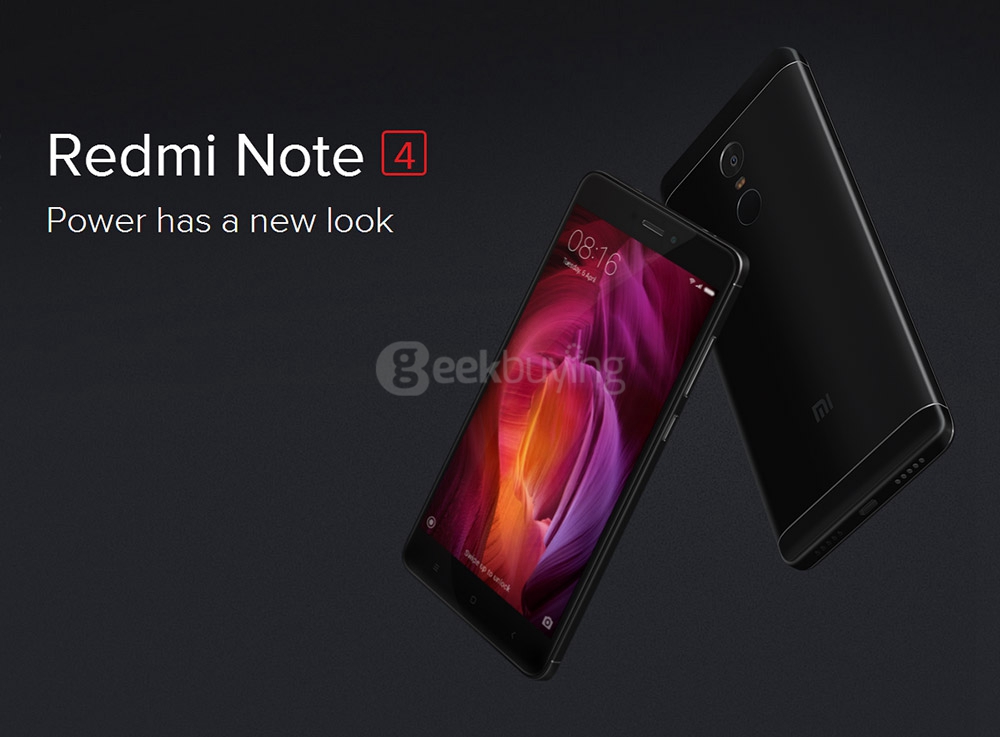 [HK Stock][Official Global Version]Xiaomi Redmi Note 4 5.5 Inch 2.5D Arc Screen Snapdragon 625 Octa-core MIUI 8 4G LTE 3GB RAM 32GB ROM Smartphone 13.0MP Touch ID 4100mAh - Gray