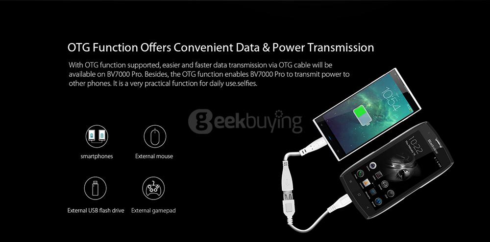 [HK Stock]Blackview BV7000 PRO 5.0 Inch FHD 4GB RAM 64GB ROM 13.0MP 64-Bit MT6750T Octa Core 1.5GHz Android 6.0 Rugged Smartphone IP68 Waterproof Touch ID - Silver