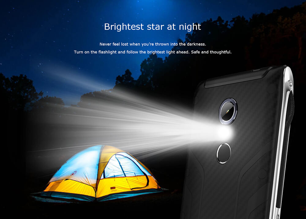 [HK Stock] HOMTOM HT20 Pro 4.7 Inch Rugged Phone IP68 Waterproof Android 6.0  MT6753 Octa Core 4G LTE 3GB RAM 32GB ROM 16.0MP Camera Touch ID 3500mAh Battery OTG - Black