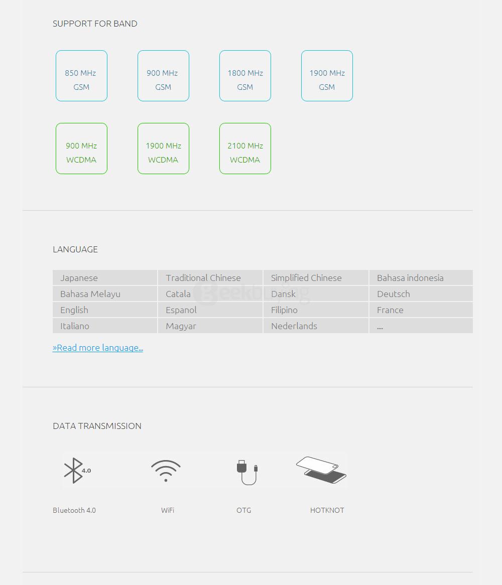 [HK Stock]CUBOT RAINBOW2 5.0 Inch HD Screen MT6580A Quad Core 1.3GHz 1GB RAM 16GB ROM Android 7.0 Smartphone 2.5D Curved Display Rear Dual Cameras -  White