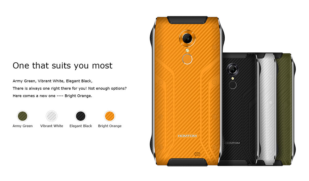 [HK Stock] HOMTOM HT20 Pro 4.7 Inch Rugged Phone IP68 Waterproof Android 6.0  MT6753 Octa Core 4G LTE 3GB RAM 32GB ROM 16.0MP Camera Touch ID 3500mAh Battery OTG - Orange