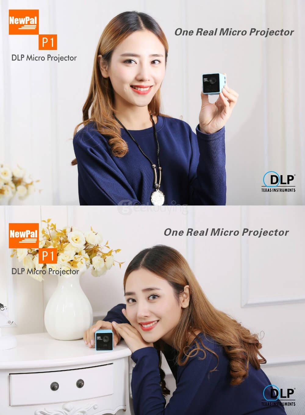 UNIC P1 Mini LED Portable 30 Lumens Micro Projector DLP Home Movie Theater Projector - Black