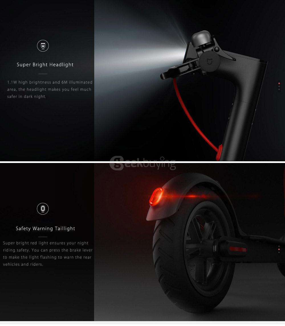 Original Xiaomi M365 Folding Electric Scooter IP54 Intelligent BMS Dual Braking System Aluminum Alloy Body Two Wheels Electric Scooter - Black