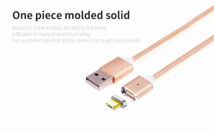 POFAN P11 Data Transmission Micro USB Magetic Transmission Charging Line Cable Data Line - Gold