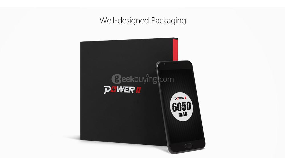 [HK Stock]Ulefone Power 2 5.5 Inch FHD Screen 4GB RAM 64GB ROM 13MP Cam MT6750T Octa Core 4G LTE Android 7.0 Smartphone Touch ID 6050mah Big Battery VoLTE - Gray