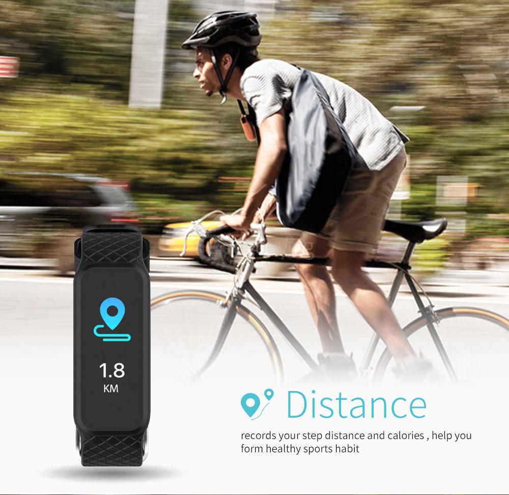 Makibes L38I Bluetooth 4.0 Smart Bracelet Heart Rate Monitor Fitness Tracker Color Screen Compatible with Android iOS - Purple