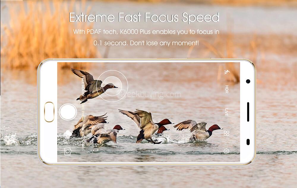 [HK Stock]OUKITEL K6000 PLUS 5.5 Inch FHD 2.5D Asahi Glass Screen 4GB RAM 64GB ROM 16MP Cam MT6750T Octa Core 4G LTE Android 7.0 Smartphone Touch ID 6080mAh Big Battery HiFi  - Gray