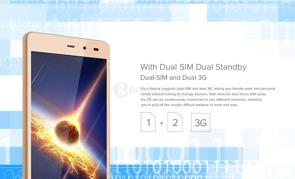 [HK Stock]LEAGOO Z5C 5.0 Inch 8GB ROM 5.0MP Cam SC7731C Quad Core 1.3GHz Android 6.0 Smartphone Smart Wake - Gold
