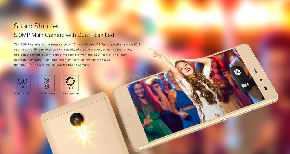 [HK Stock]LEAGOO Z5C 5.0 Inch 8GB ROM 5.0MP Cam SC7731C Quad Core 1.3GHz Android 6.0 Smartphone Smart Wake - White