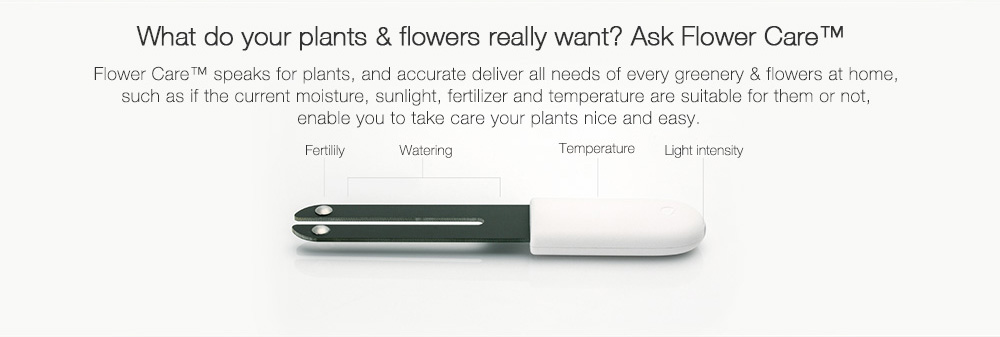 Original Xiaomi Mi Plants Monitor Flower Plants Tester Mi Plants Sensor with Bluetooth Connection - White