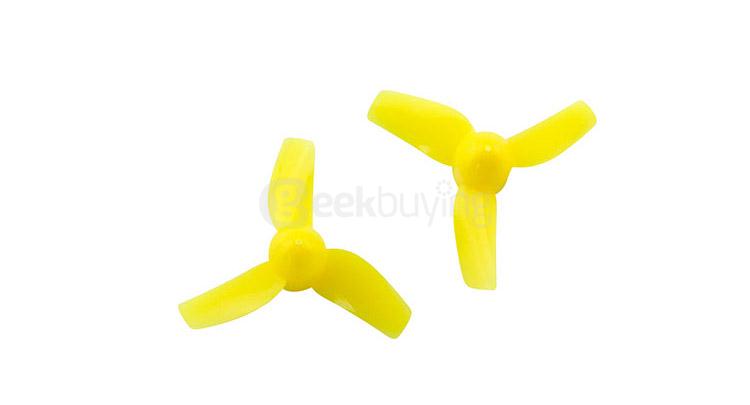 10 Pairs Kingkong 31mm 3-Blade Propeller For Tiny Whoop Eachine E010 JJRC H36 Blade Inductrix - Yellow