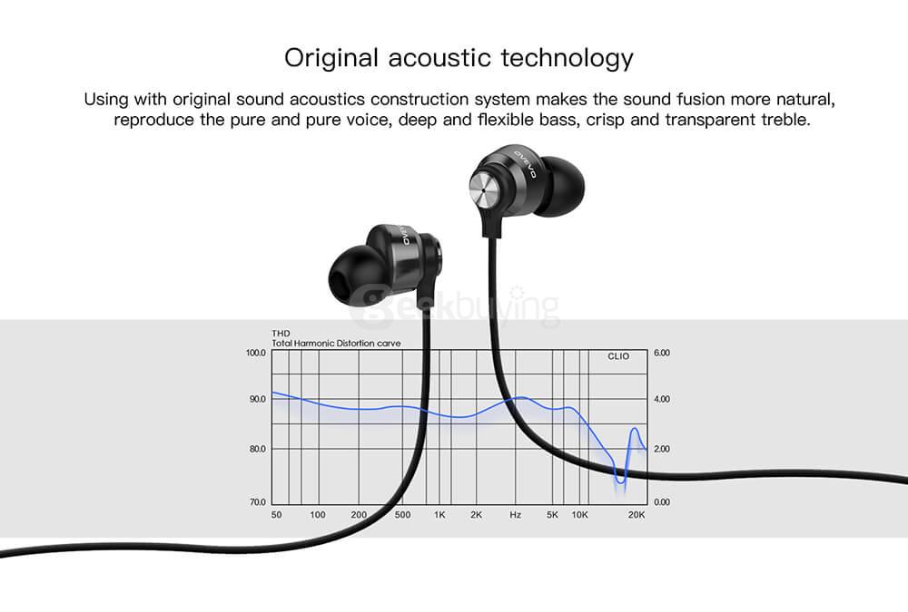 OVEVO S10 Wired In-ear Earphones - Black