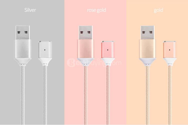 POFAN P11 Data Transmission Micro USB Magetic Transmission Charging Line Cable Data Line - Gold