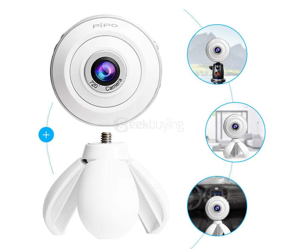 PIPO V3 Panorama Camera VR Camera 2048 x 1024 /30fps WIFI 800mAh for IOS / Andriod - White