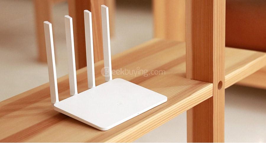 [English Version] Original Xiaomi Mi WiFi 3 Router EU Plug Smart 4 Antennas 1167Mbps Dual Band 128MB Flash ROM Support iOS Android APP - White