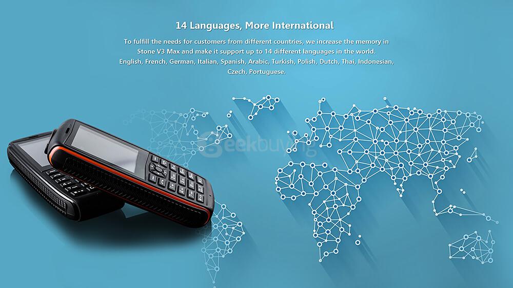 VKworld Stone V3 MAX IP68 Waterproof Phone 2.4 Inch Daily Dustproof ShatterProof 5300Mah Long Standby Speaker LED Lights  - Yellow