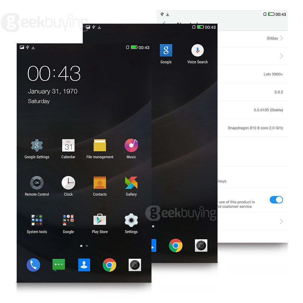 LETV LeEco Le Max X900 6.33 Inch 2K Screen 4GB RAM 64GB ROM Qualcomm Snapdragon 810 Octa Core 4G LTE Smartphone NFC Metal Body Le HiFi - Silver