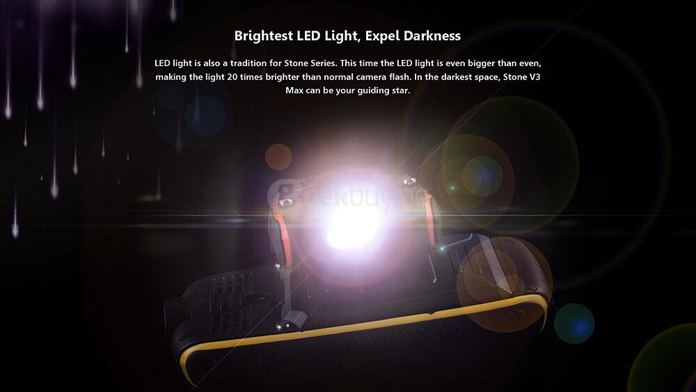 VKworld Stone V3 MAX IP68 Waterproof Phone 2.4 Inch Daily Dustproof ShatterProof 5300Mah Long Standby Speaker LED Lights  - Yellow