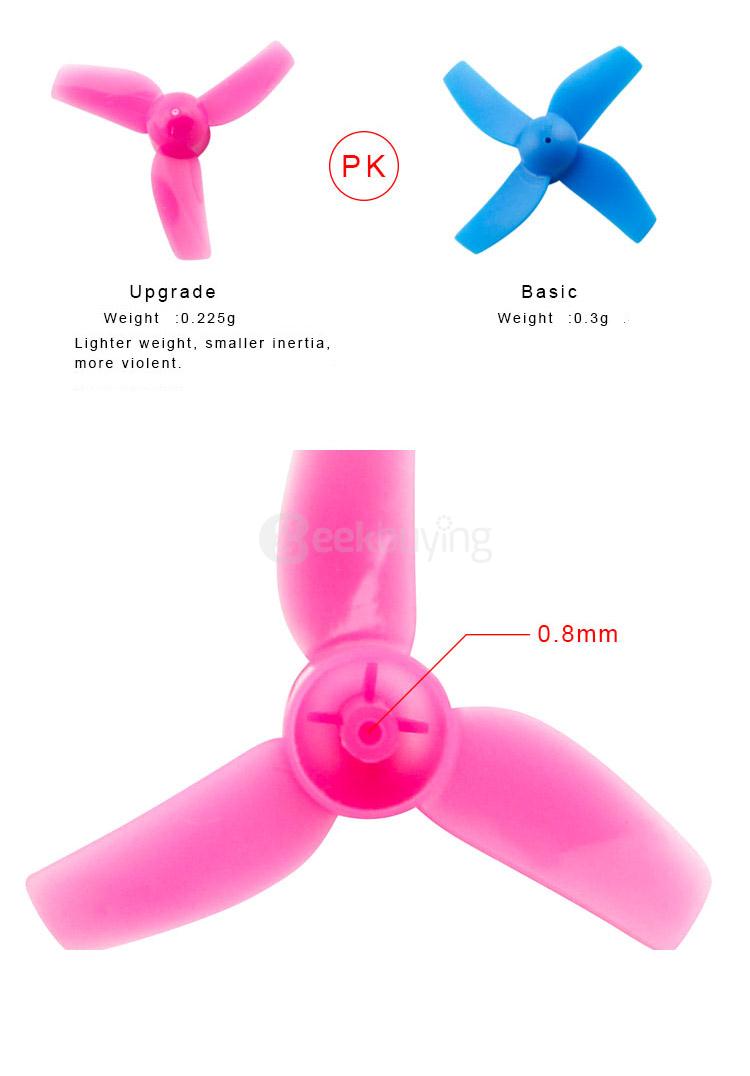 10 Pairs Kingkong 31mm 3-Blade Propeller For Tiny Whoop Eachine E010 JJRC H36 Blade Inductrix - Yellow