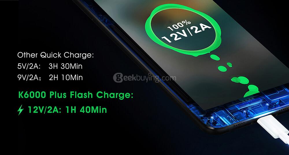 [HK Stock]OUKITEL K6000 PLUS 5.5 Inch FHD 2.5D Asahi Glass Screen 4GB RAM 64GB ROM 16MP Cam MT6750T Octa Core 4G LTE Android 7.0 Smartphone Touch ID 6080mAh Big Battery HiFi - Gold