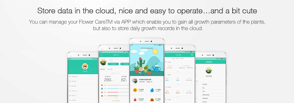 Original Xiaomi Mi Plants Monitor Flower Plants Tester Mi Plants Sensor with Bluetooth Connection - White