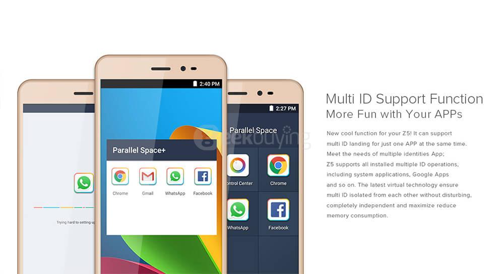 [HK Stock]LEAGOO Z5C 5.0 Inch 8GB ROM 5.0MP Cam SC7731C Quad Core 1.3GHz Android 6.0 Smartphone Smart Wake - Gold