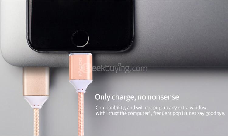 POFAN P11 Data Transmission 8Pin Lightning Magetic Transmission Charging Line Cable Data Line - Gold