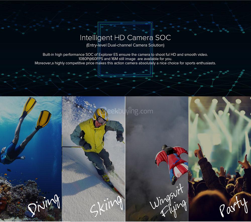 MGCOOL Explorer ES 3K Action Camera Allwinner V3 Chipset 170 Degree FOV Driving Recorder 30m Waterproof - Silver