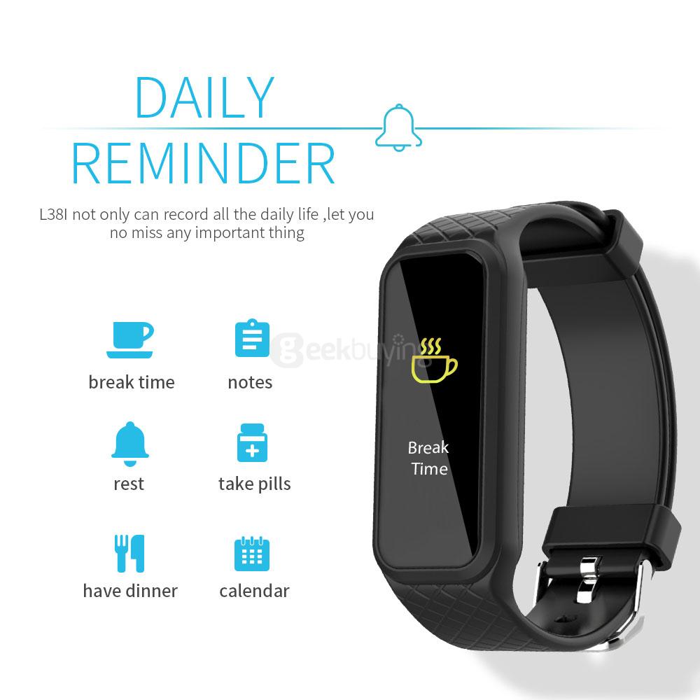 Makibes L38I Bluetooth 4.0 Smart Bracelet Heart Rate Monitor Fitness Tracker Color Screen Compatible with Android iOS - Purple