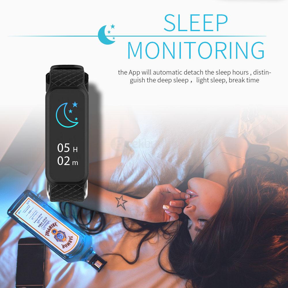 Makibes L38I Bluetooth 4.0 Smart Bracelet Heart Rate Monitor Fitness Tracker Color Screen Compatible with Android iOS - Purple