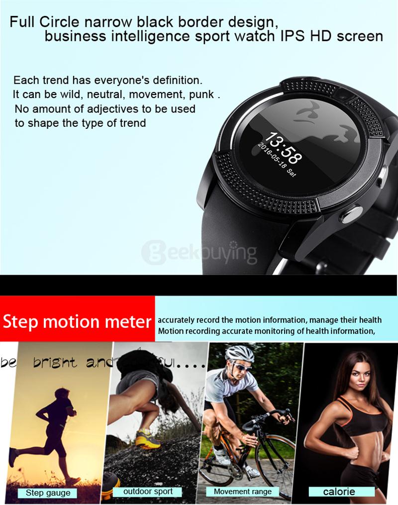 smart watch v8 specs