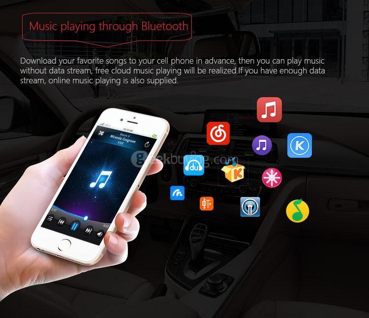 BC11 Dual USB Car Charger Wireless Bluetooth Connection MP3 Player Voltage Detection LED Display - Black + Silver
