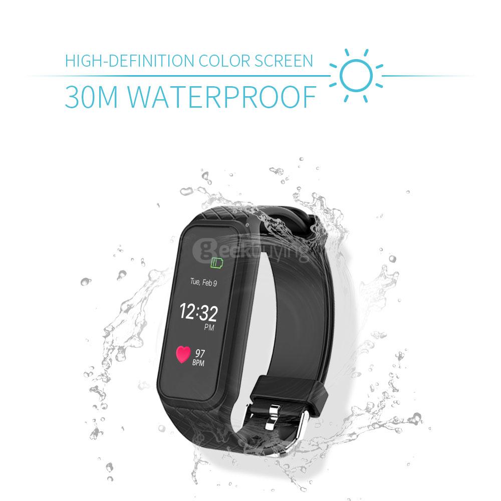 Makibes L38I Bluetooth 4.0 Smart Bracelet Heart Rate Monitor Fitness Tracker Color Screen Compatible with Android iOS - Purple