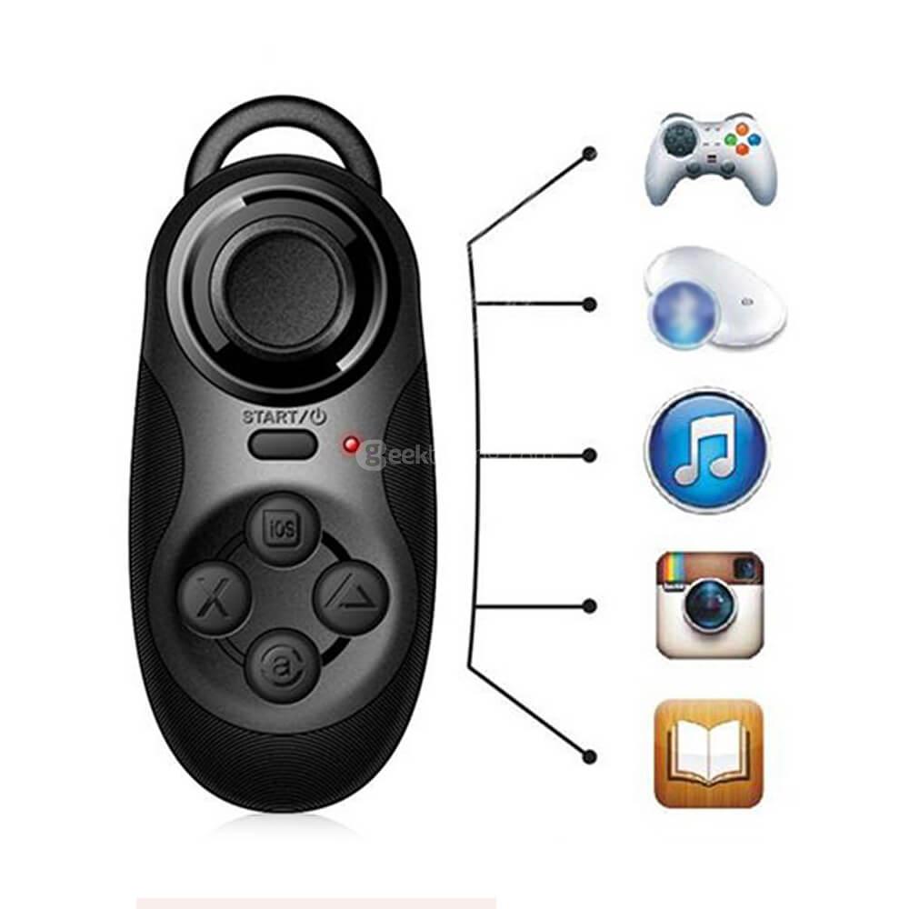 ACGAM Multi-function Wireless Bluetooth Selfie Remote Controller GamePad - Black
