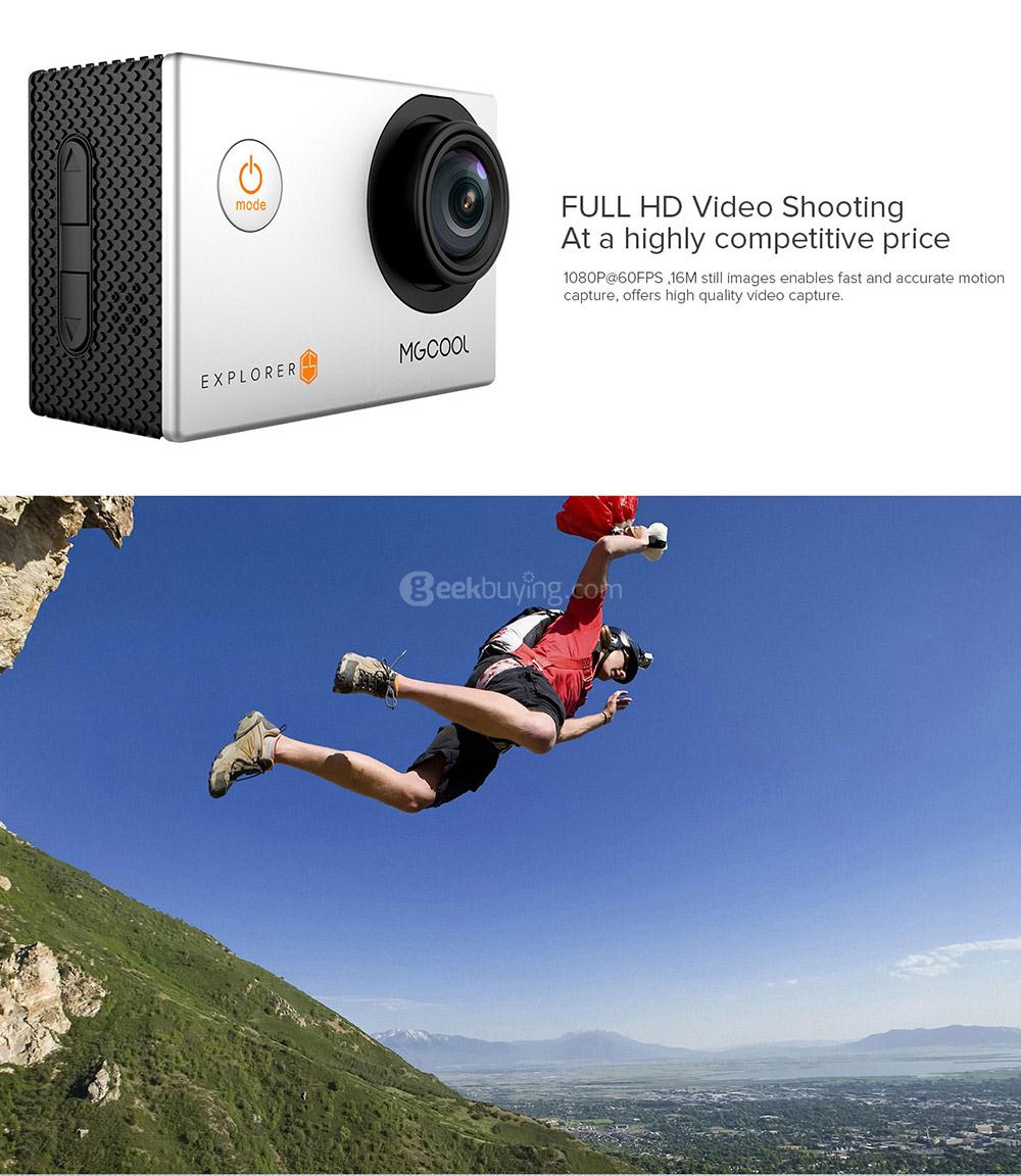 MGCOOL Explorer ES 3K Action Camera Allwinner V3 Chipset 170 Degree FOV Driving Recorder 30m Waterproof - Silver