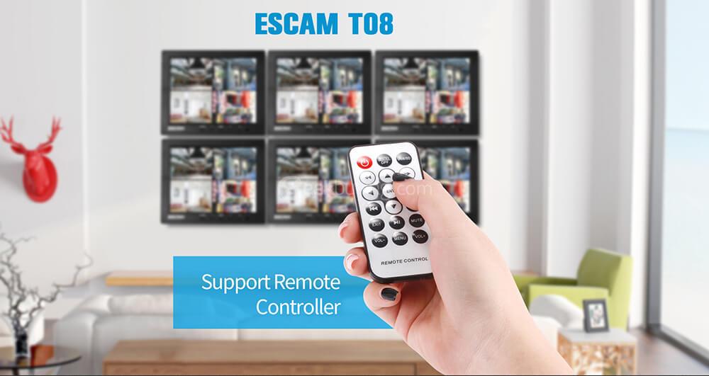 ESCAM T08 8 Inch TFT LCD 1024x768 Monitor with VGA HDMI AV BNC USB for PC CCTV Security Camera