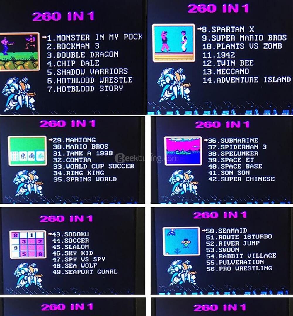 Coolboy RS-8A 2.5 Inch 8 Bit Handheld Game Console Player Built in 260 Classic Games - Blue